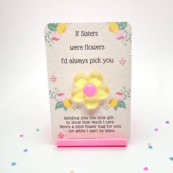 If Sisters Were Flowers Keepsake Token Letter Box Gift 