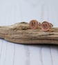 Copper Personalised Initial Stud Earrings, Letter earrings, Gift For Her - Image 2