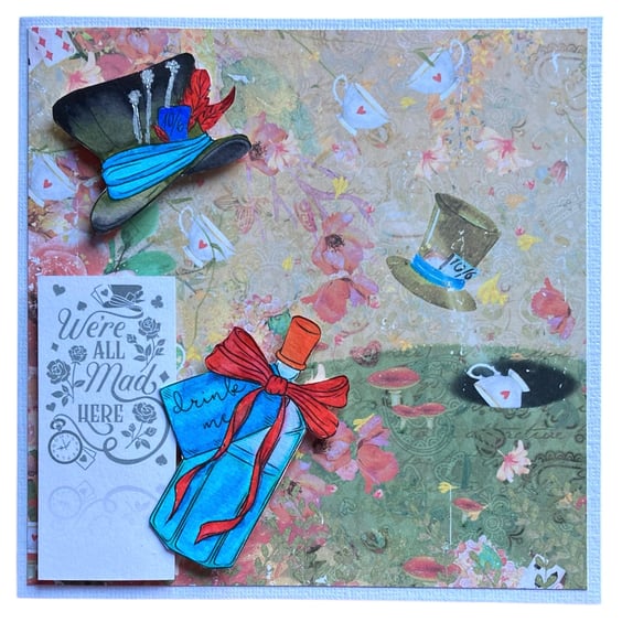 Blank Alice in Wonderland Greetings Card – For Any Occasion