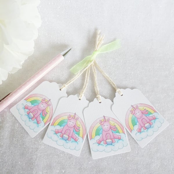 Unicorn 'Make a Wish' Gift Tags - set of 4 tags