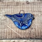 Bird hanging decoration. Stoneware pottery decorative bird 