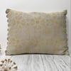 Hand Printed Linen Cushion - RUNA - Light Ochre Yellow