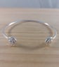 Sterling Silver Bee Coin Adjustable Bangle (SKU190825)