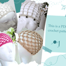 PDF Crochet Pattern Collection: 4 Boho Chic Skull Cap Designs