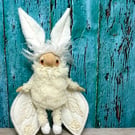 Spun Cotton Winter Moth Art Doll Cream