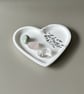 White Heart Shaped Tray with Silver Leaf and Rose Quartz - Image 6
