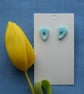 Teardrop Cut Out Stud Earrings - Image 1