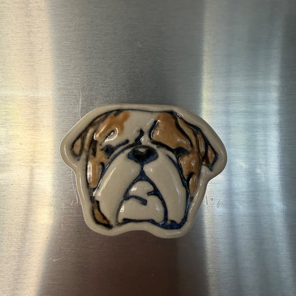 Handmade Ceramic British Bulldog fridge magnet