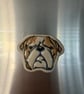 Ceramic British Bulldog fridge magnet