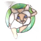Siamese Cat Suncatcher Stained Glass 013
