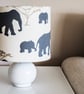 drum round table-lamp lampshade elephants baby elephant family Africa African   - Image 4