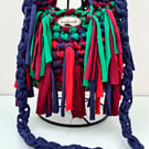 Handmade crochet tassel bag