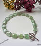 Designer Apple Green Prehnite Sterling Silver Bracelet AA GRADE - Image 6