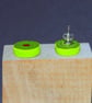 Modern Style Concentric Circles Hand Crafted Stud Earrings - Green, Black,Copper - Image 3