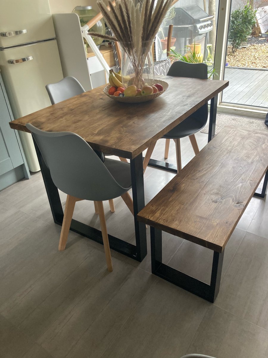 Dinning table with Industrial Legs