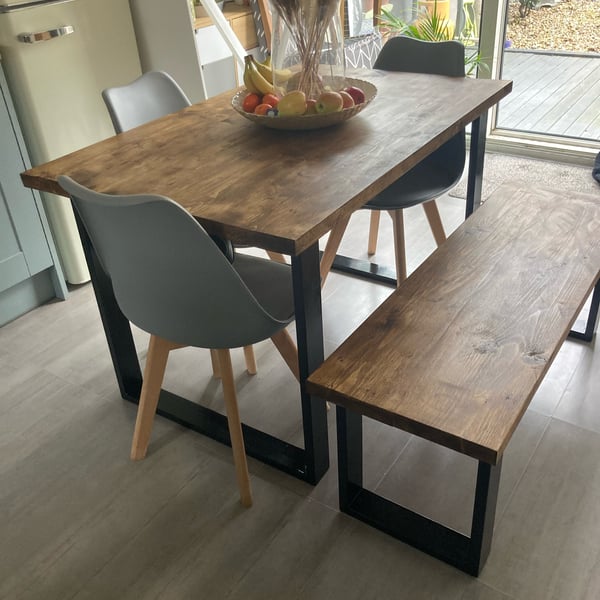 Dinning table with Industrial Legs