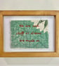 'We are such stuff as dreams are made on' Hand embroidered vintage quilt art