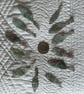 12 Free Motion Embroidered Green Leaf Organza Embellishments Card Making  - Image 4