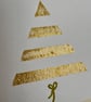 Pack of 3 Christmas cards, hand painted trees in a glittery metallic watercolour - Image 3