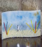By The Sea - 3D Wave Shaped Beach Scene in Fused Glass - 9255
