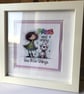 Handmade Framed Funny Dog Art Print, 'Paws and Enjoy' - Image 7