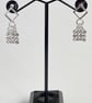 Crystal Mesh Earrings with Diamond Shaped Earring Posts - Image 5