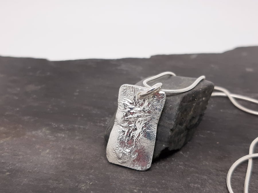 Sterling Silver Reticulated  Pendant
