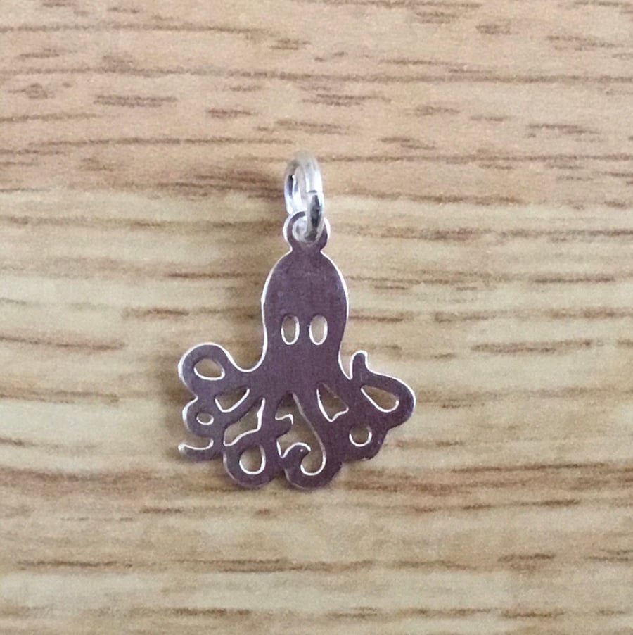 Sterling Silver Octopus Charm