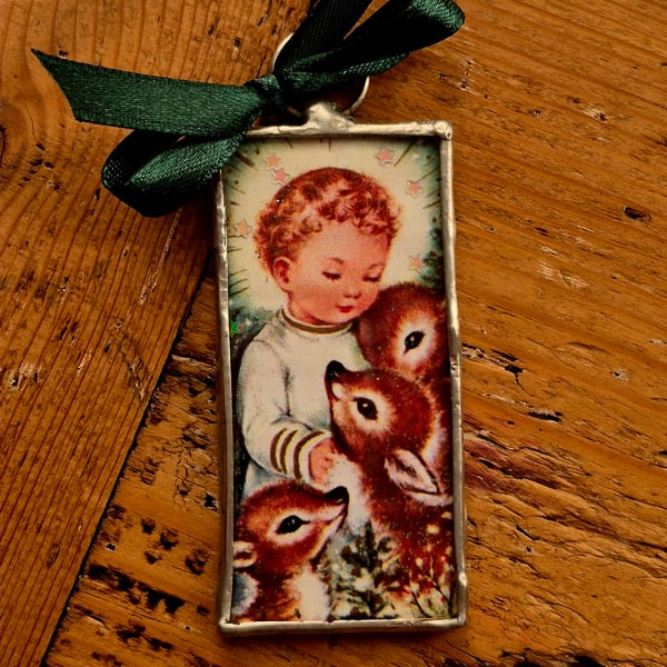 Unique retro glass Christmas decoration 