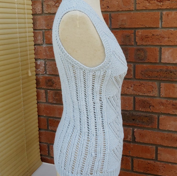 Blue Summer Top, Baby Blue Summer Tank Top, Wom... Folksy