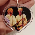 Status Quo Rick Parfitt and Andy Bown Musicians Photography Heart Shaped Keyring