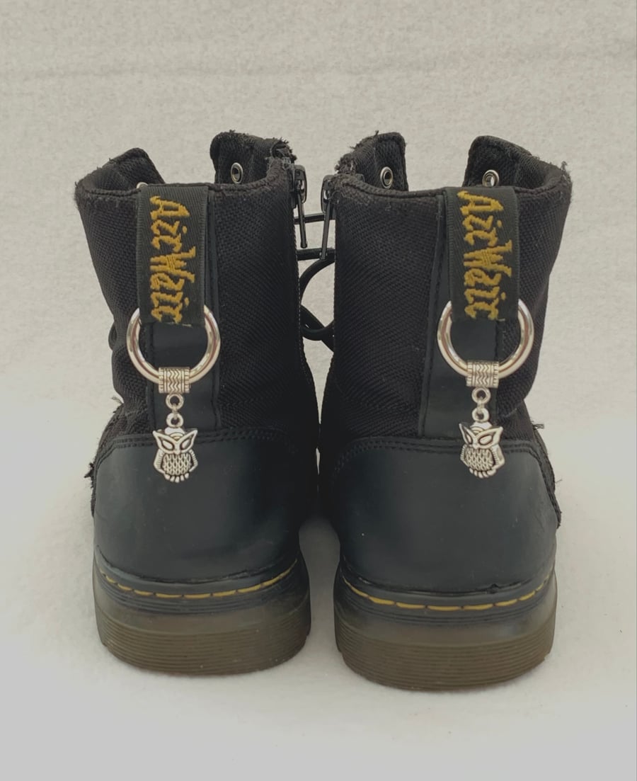 Owl Dr Martens Charms - Alt Boot Accessories - Doc Tag Charms - DM Charms