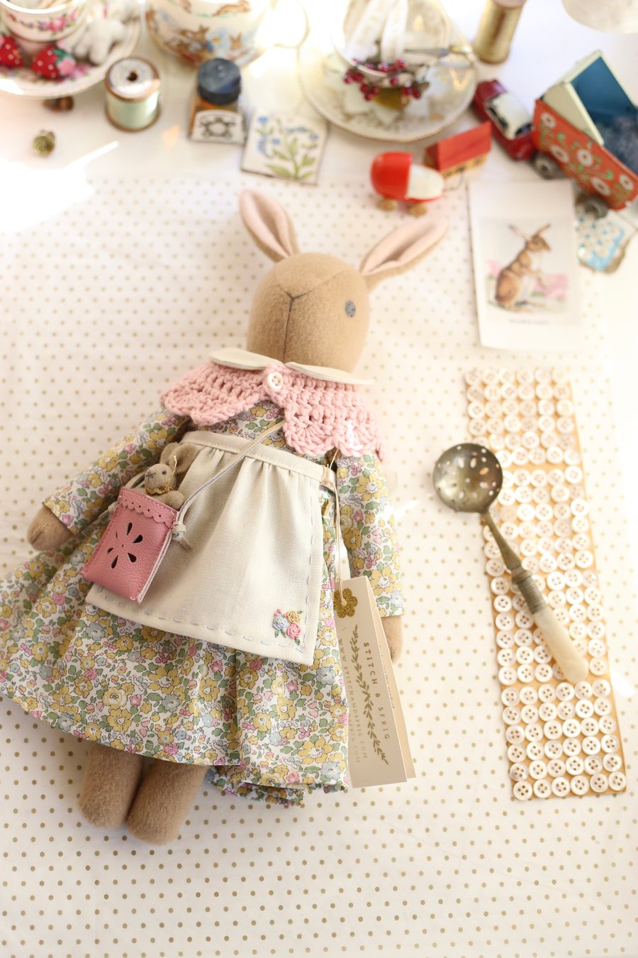 Heirloom Liberty Bunny - Betsy Ann pale yellow