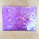 Purple fluid art canvas