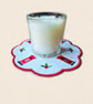 Christmas Post Box Candle Mat - Embroidered Festive Home Decor