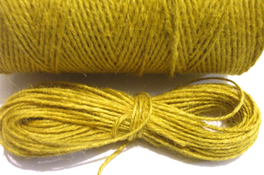 20 mts of MUSTARD Jute  Twine
