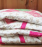 Green and Pink Patchwork Quilt - Image 6