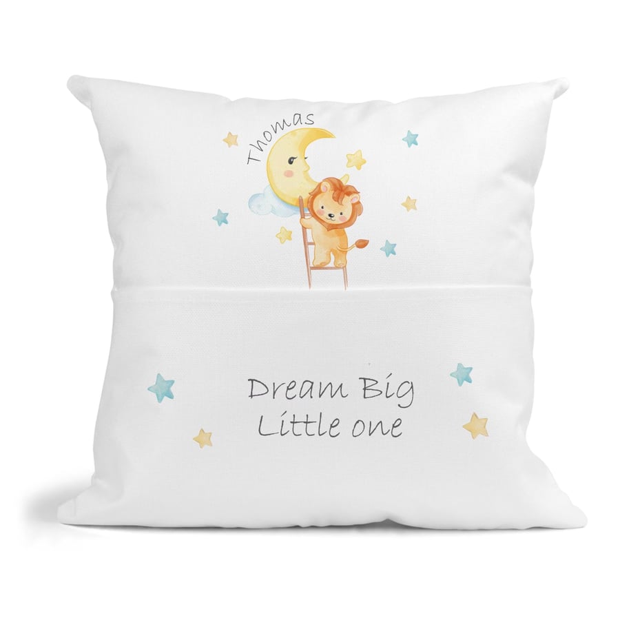 Personalised Bedtime Story Book insert fill cushion dream big little one