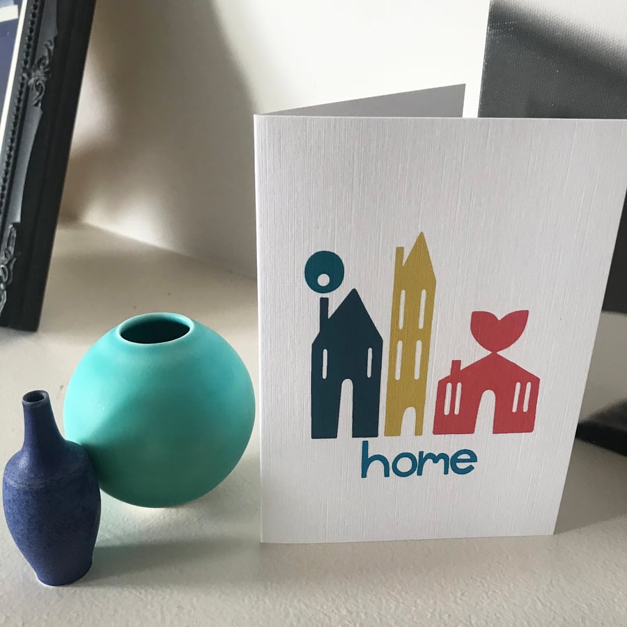 'Little Houses' new home card
