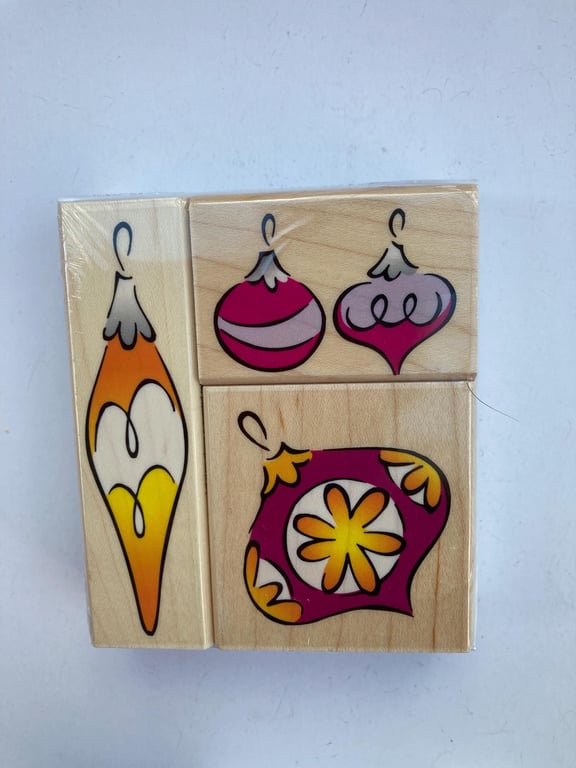 Hero Arts Christmas Ornament Rubber Stamp Set - Factory Sealed