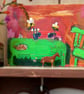 ' the bees came to tea ' small oil painting on reclaimed wood - Image 6