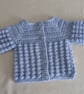 Newborn cardigans or jacket in baby blue for a newborn baby  - Image 1