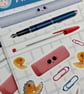 Stationery Sticker Glossy Sheet - Planner Journal Accessories Kiss Cut ...