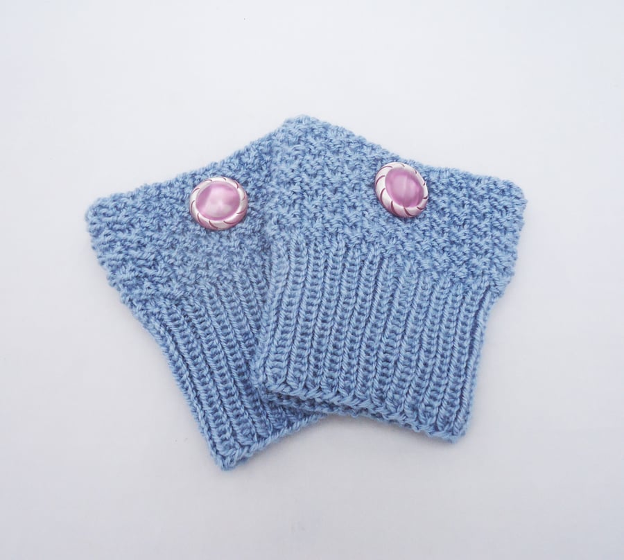 Boot Cuffs, Boot Toppers, Knit Boot Cuffs, Knit Boot Cuffs in Blue