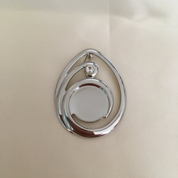 Teardrop Wave Pendant Setting - S28