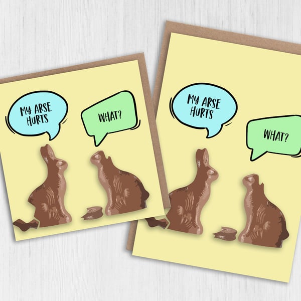 Easter card: My arse hurts