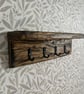 Handmade Rustic Wall Hung Key Holder with Shelf - Image 5