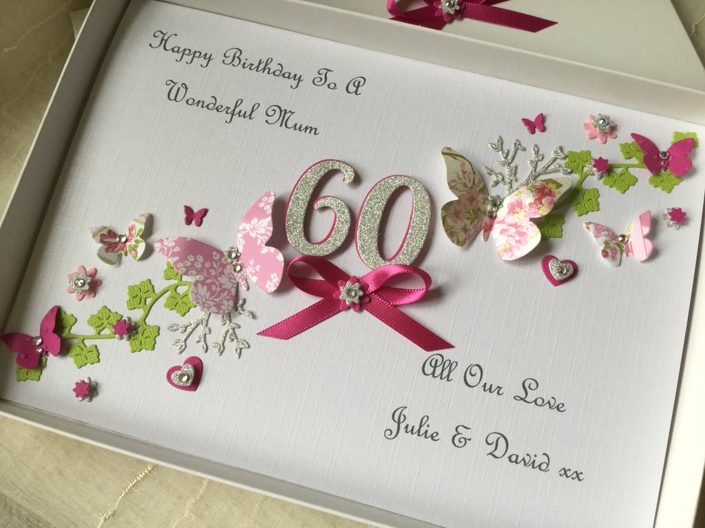 Personalised Handmade Birthday Card 21 30 40 50 60 Daughter Mum Any Age Wife 70