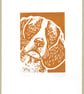 Beagle Dog - Original Hand Pulled Linocut Print - Image 2