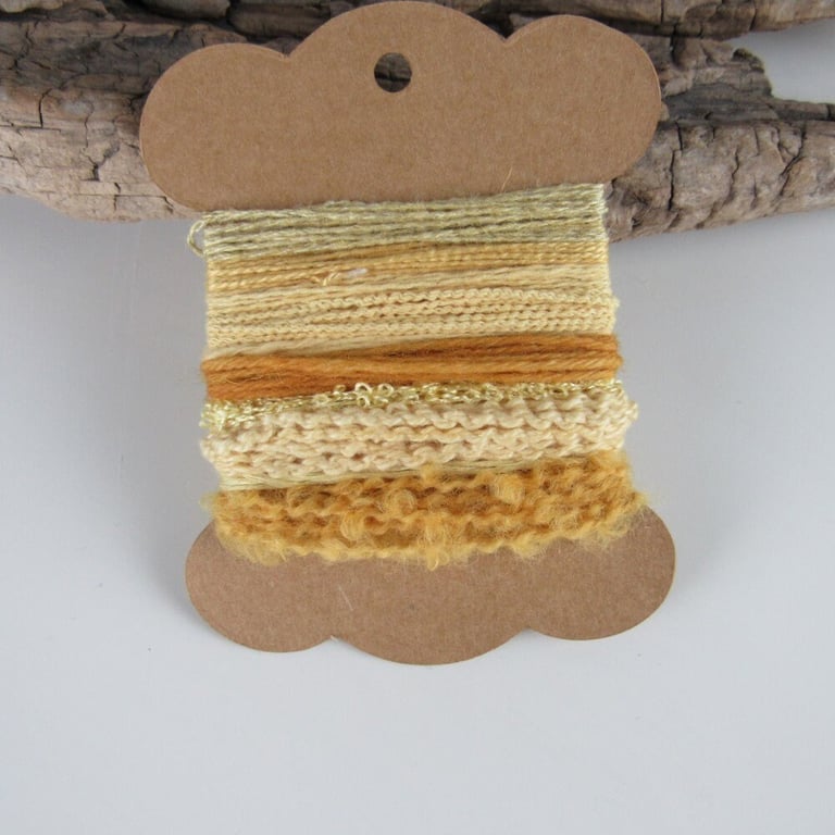 Small Bright Golden Brown Onion Natural Dye Textured Thread Pack